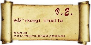 Várkonyi Ernella névjegykártya